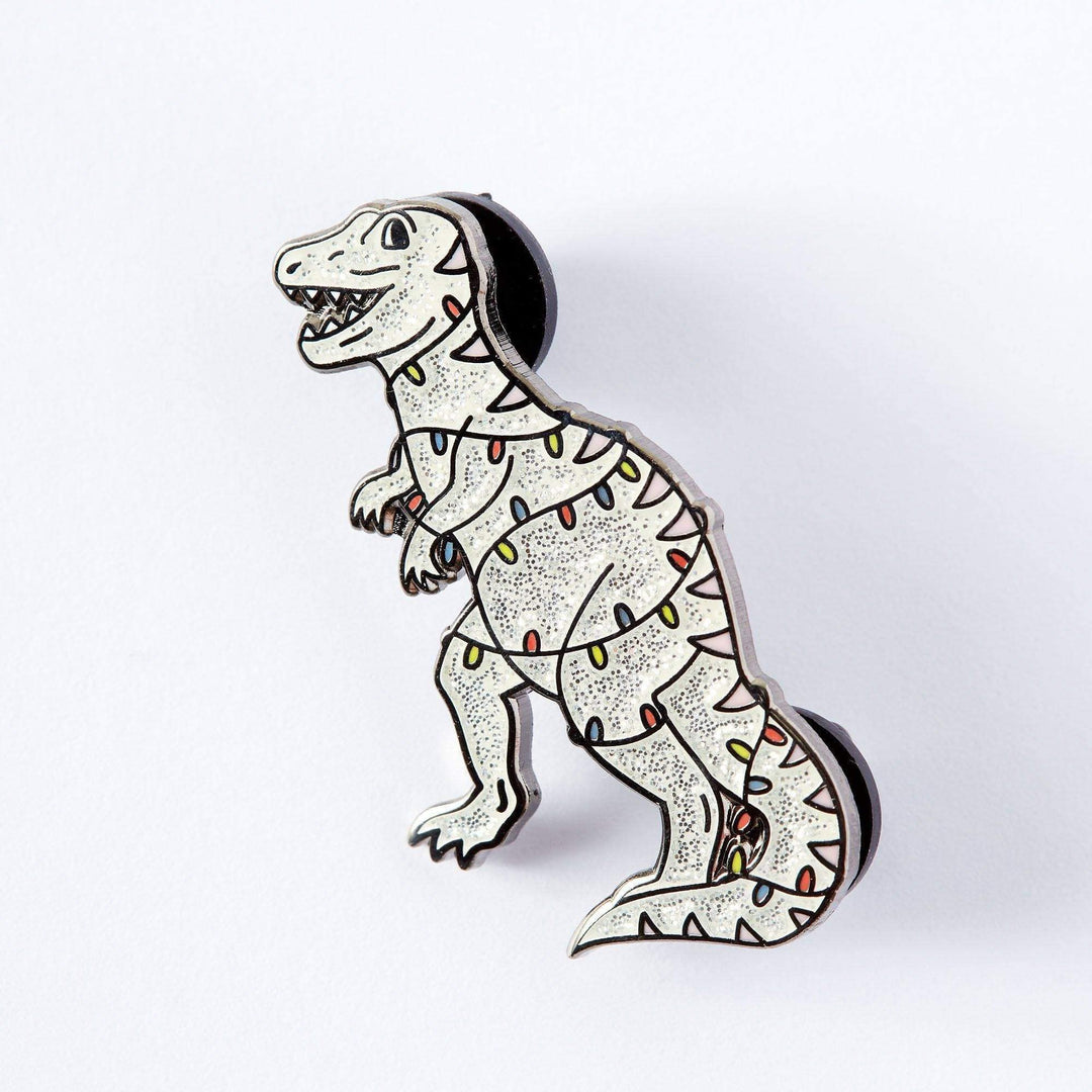 Christmas Dinosaur Enamel Pin - Violet Elizabeth - 