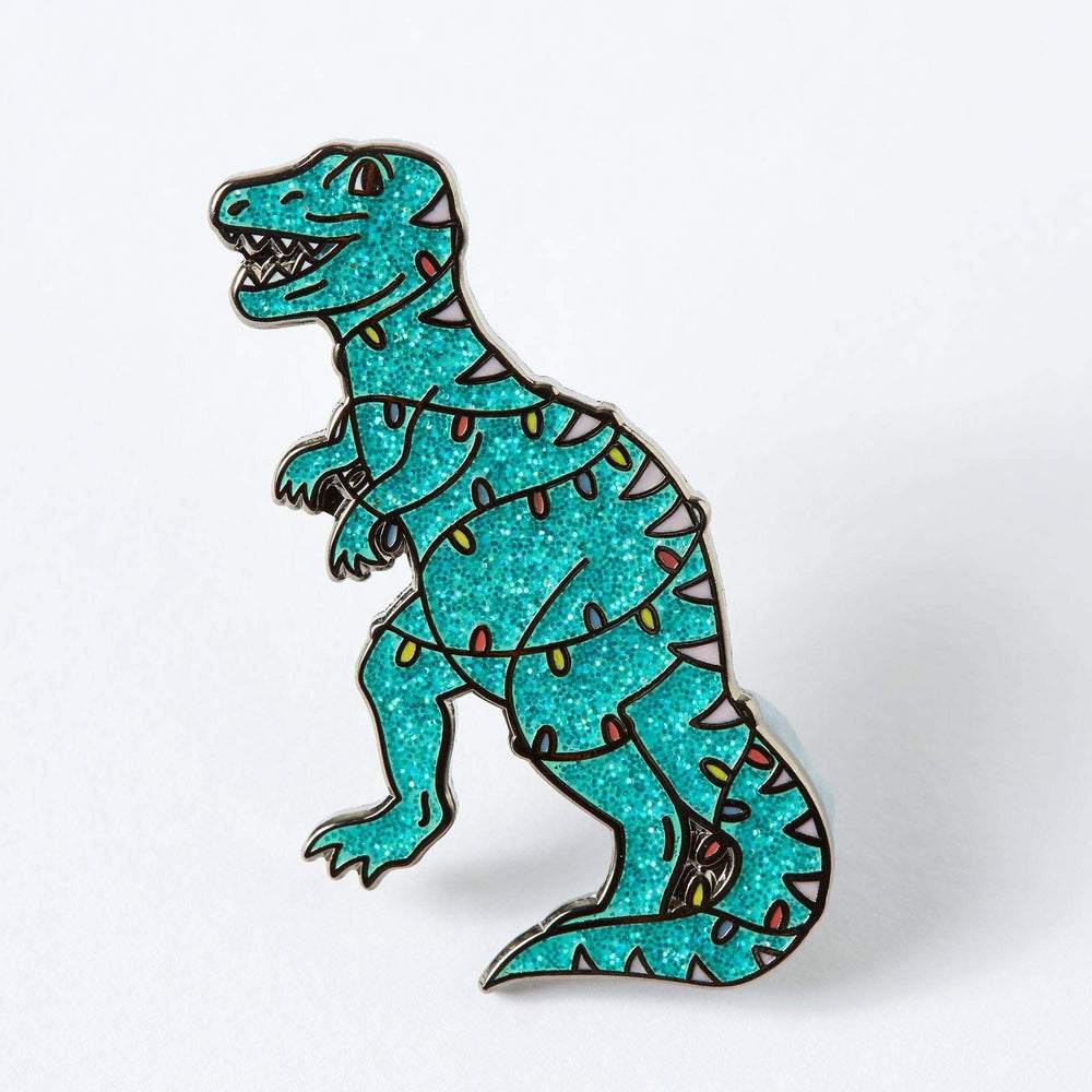 Christmas Dinosaur Enamel Pin - Violet Elizabeth - 