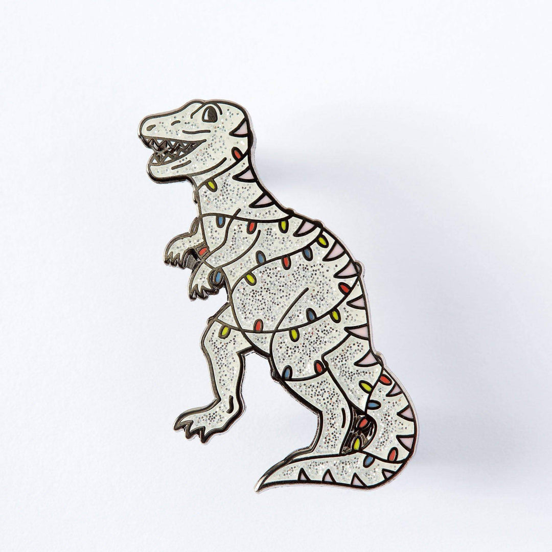 Christmas Dinosaur Enamel Pin - Violet Elizabeth - 