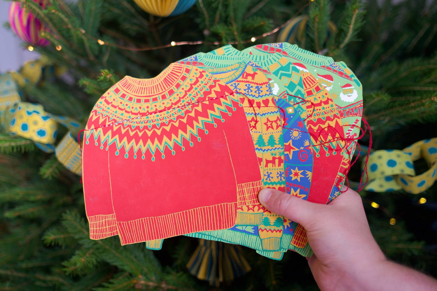 Christmas Jumpers Sewn Garland - Violet Elizabeth - 