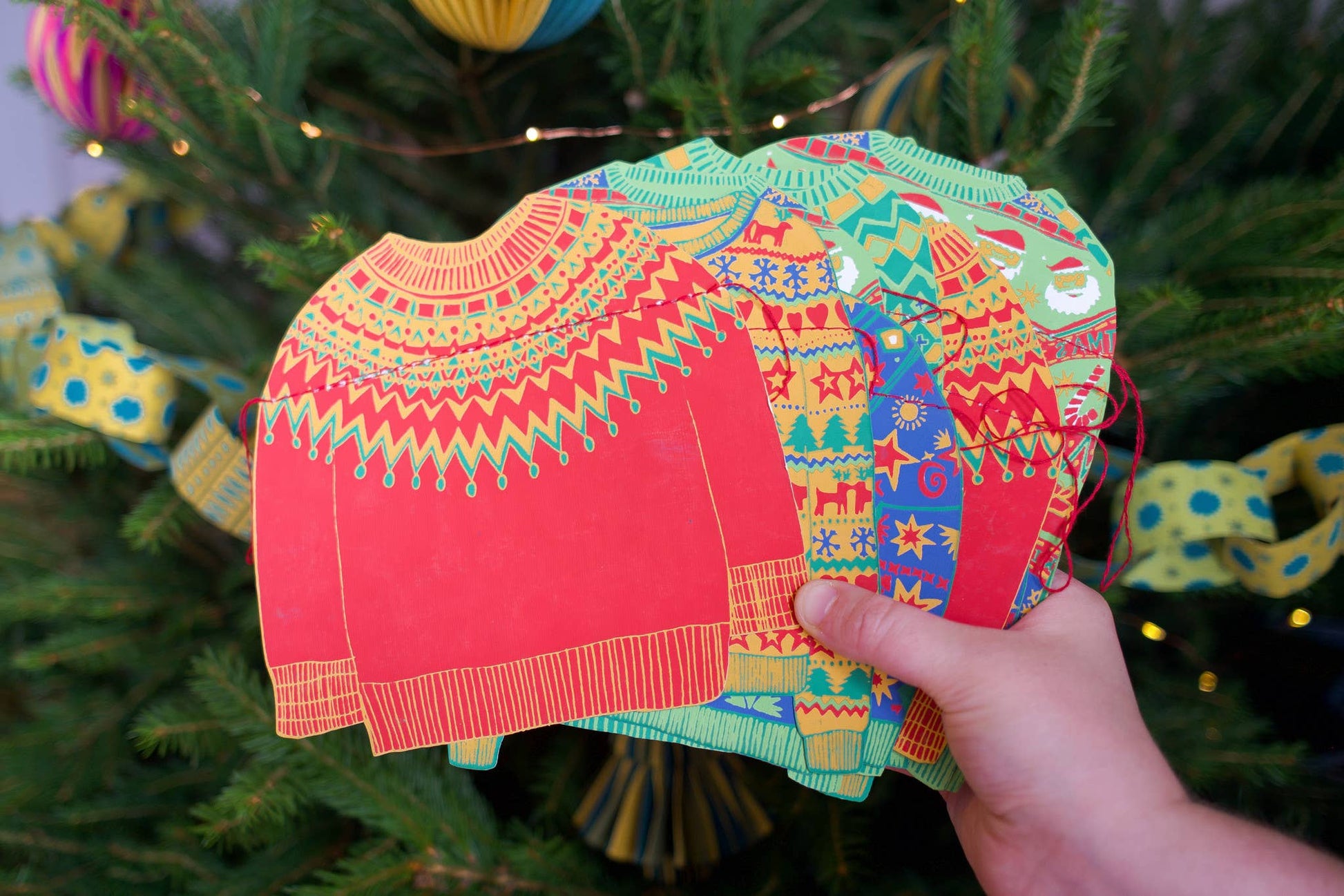 Christmas Jumpers Sewn Garland - Violet Elizabeth - 