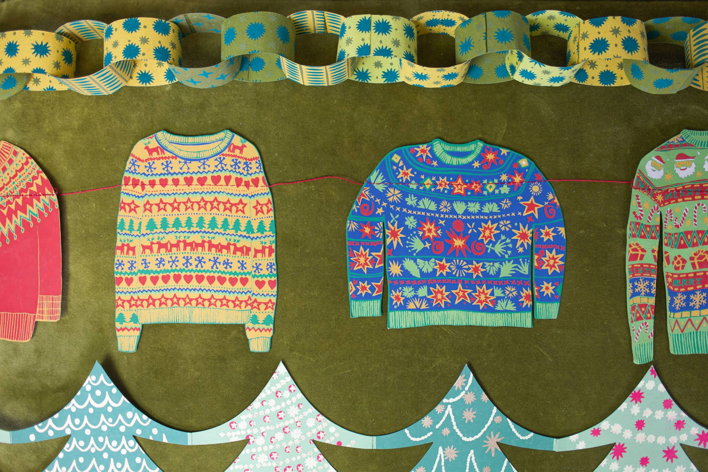 Christmas Jumpers Sewn Garland - Violet Elizabeth - 
