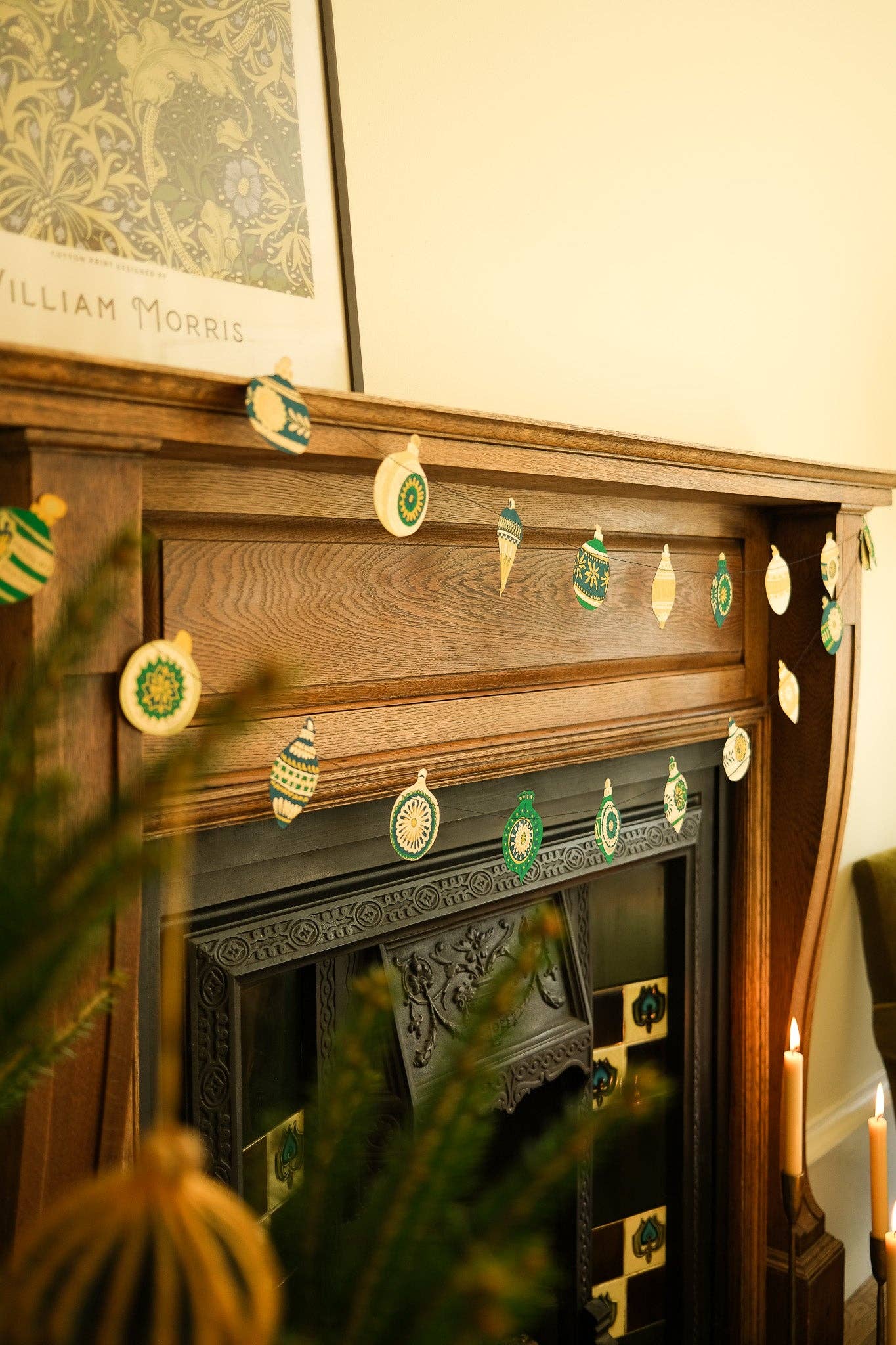 Christmas Ornaments Sewn Garland - Violet Elizabeth - 