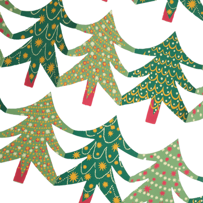 Christmas Trees Concertina Garland - Violet Elizabeth - 