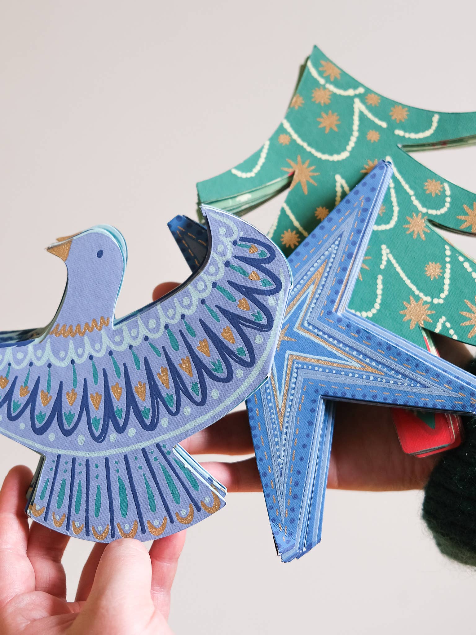 Christmas Trees Concertina Garland - Violet Elizabeth - 