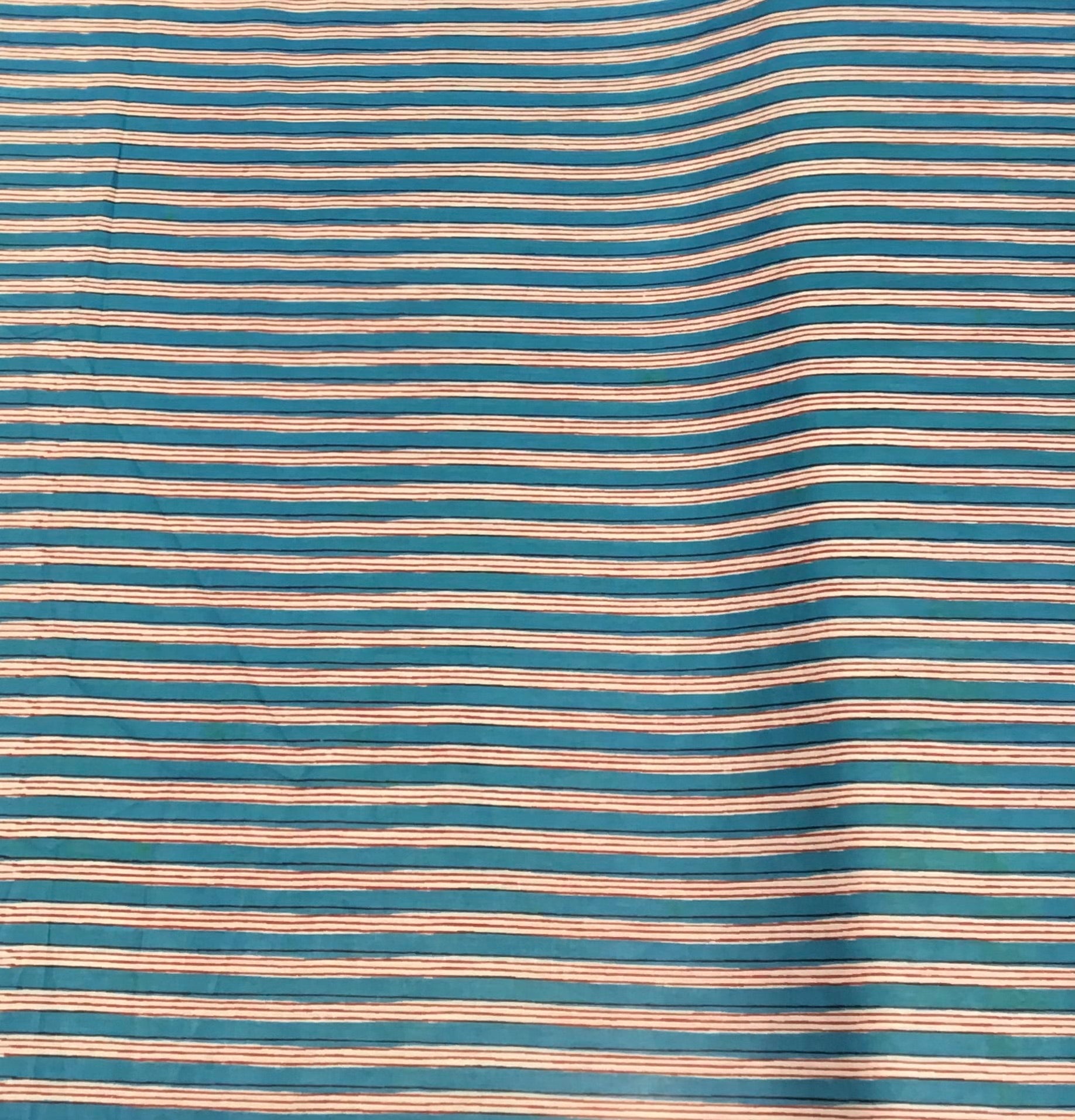 (Copy) Red, blue and white stripe Screen Printed Fabric 100% Cotton - Violet Elizabeth - Haberdashery