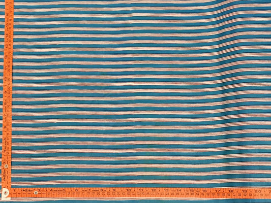 (Copy) Red, blue and white stripe Screen Printed Fabric 100% Cotton - Violet Elizabeth - Haberdashery