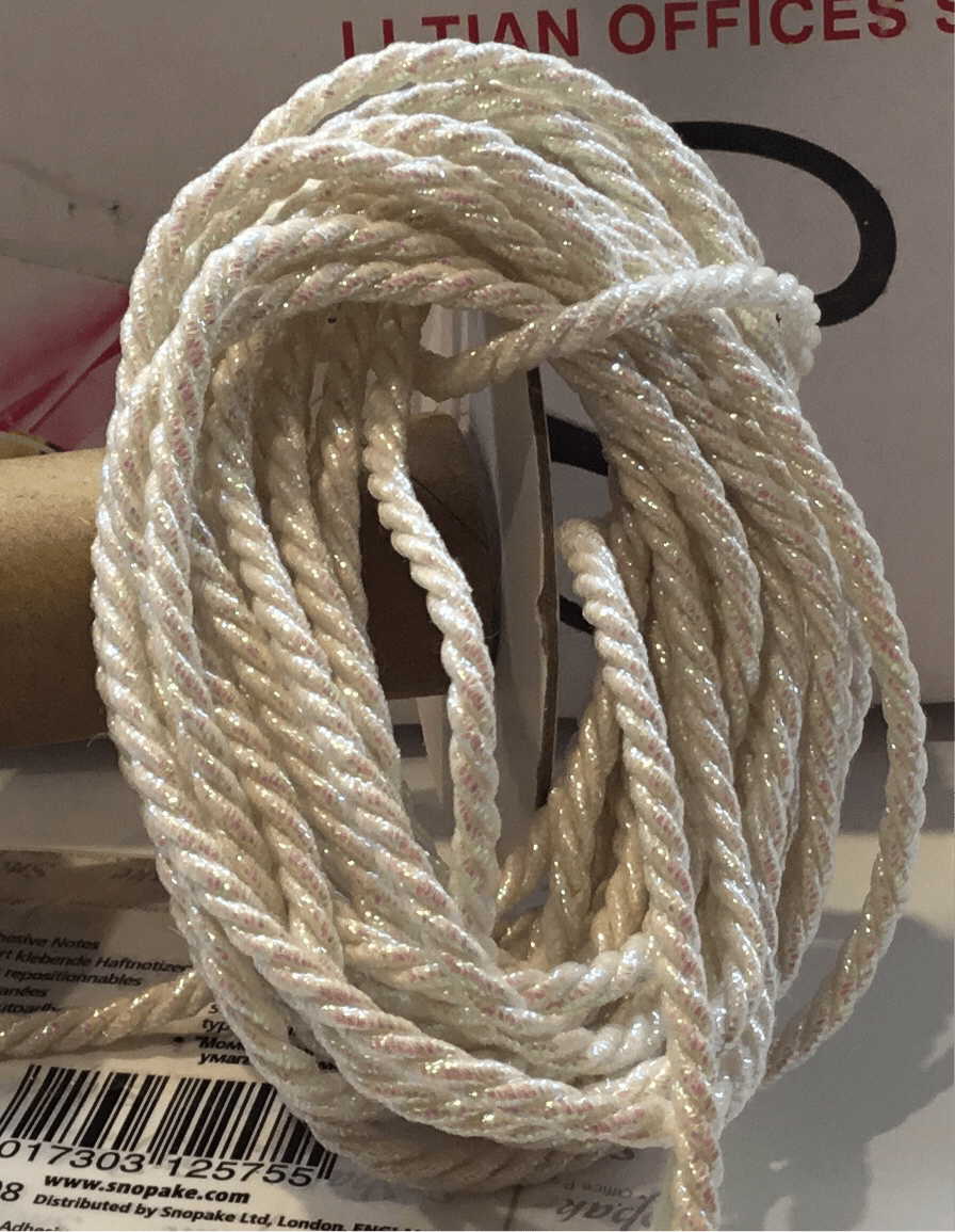 Cord 3mm iridescent white - Violet Elizabeth - Haberdashery