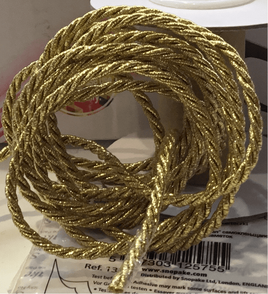 Cord gold 3mm - Violet Elizabeth - Haberdashery