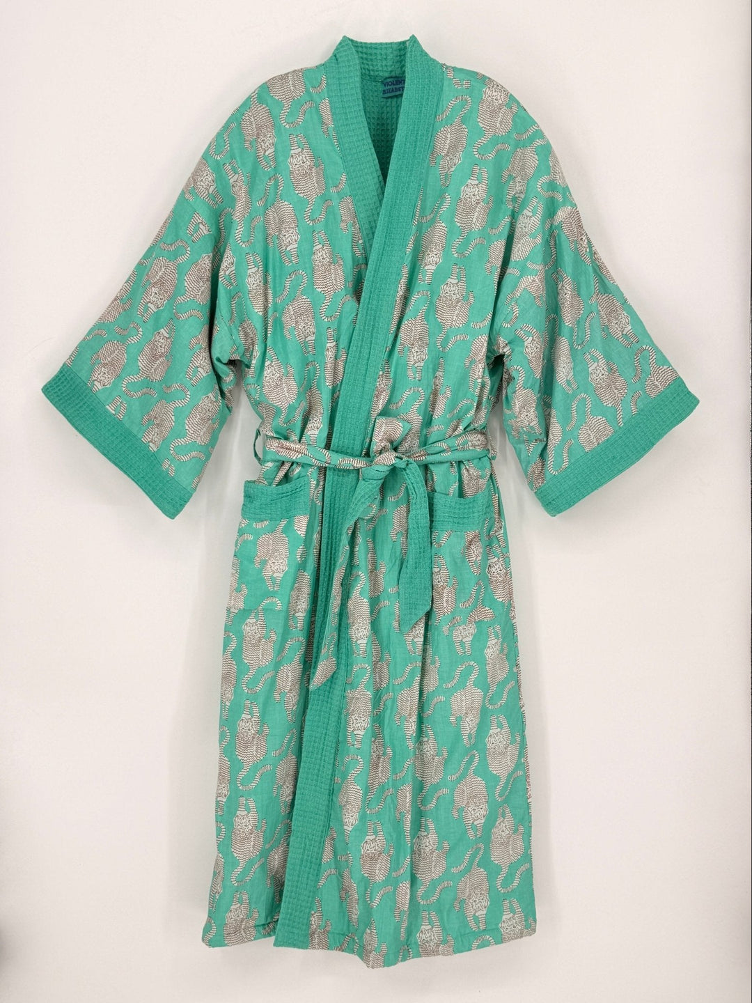 100 cotton waffle dressing gown Ladies 100% Cotton Dressing Gown Soft Waffle Pattern Thick Womens Long Bathrobe