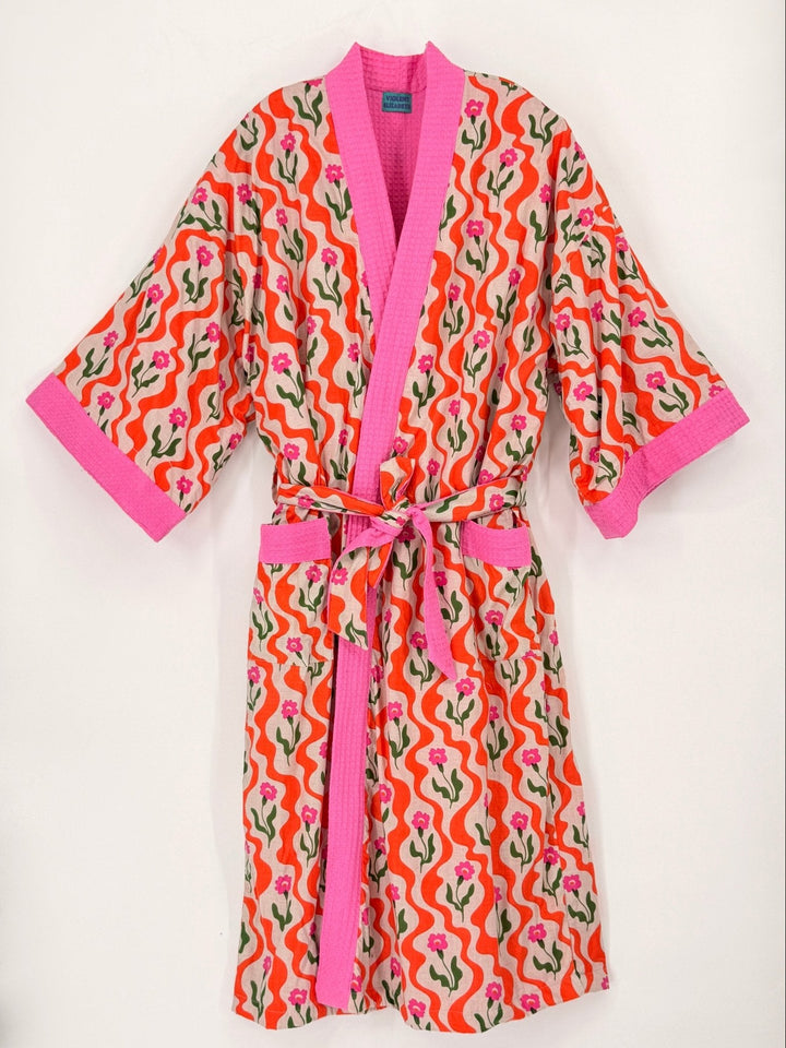 Cotton Waffle Robe - Violet Elizabeth - Clothing