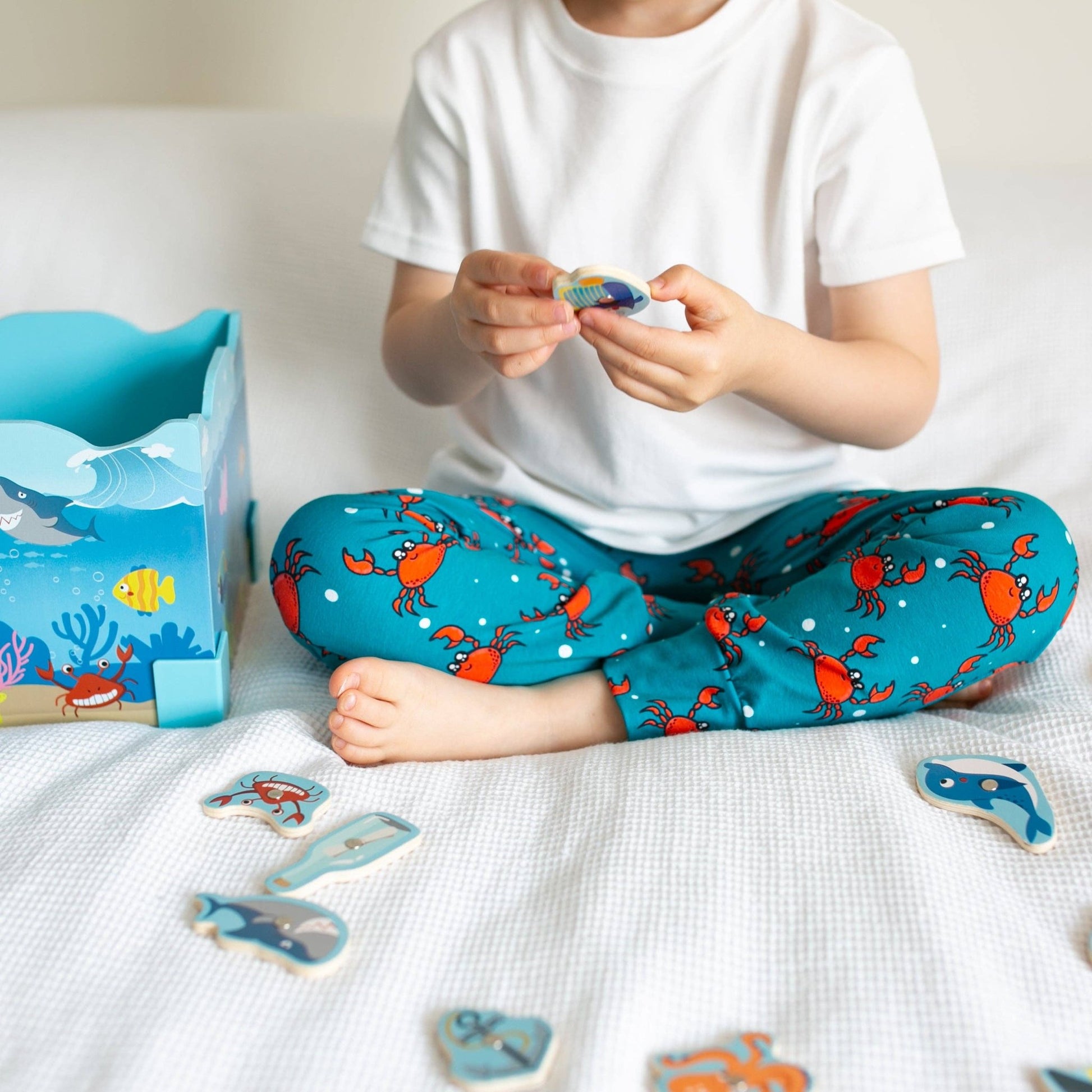 Crab Print Baby Leggings 0 - 6 Years: 2 - 3 Y - Violet Elizabeth - Baby & Toddler Clothing