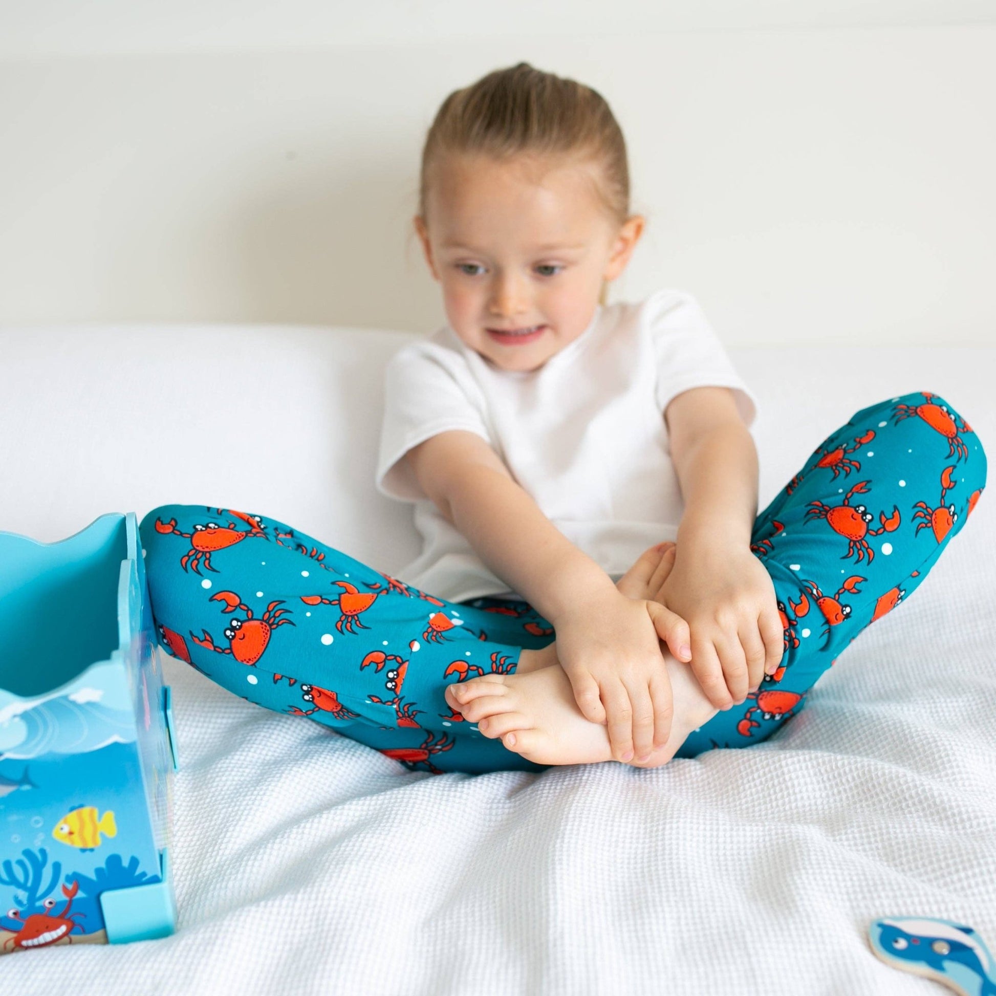 Crab Print Baby Leggings 0 - 6 Years: 2 - 3 Y - Violet Elizabeth - Baby & Toddler Clothing