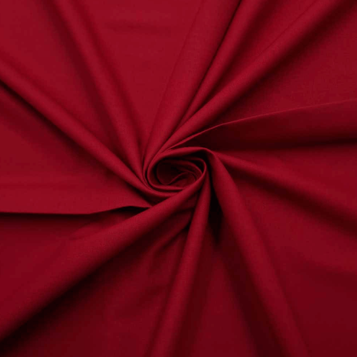 Crimson plain quilting cotton