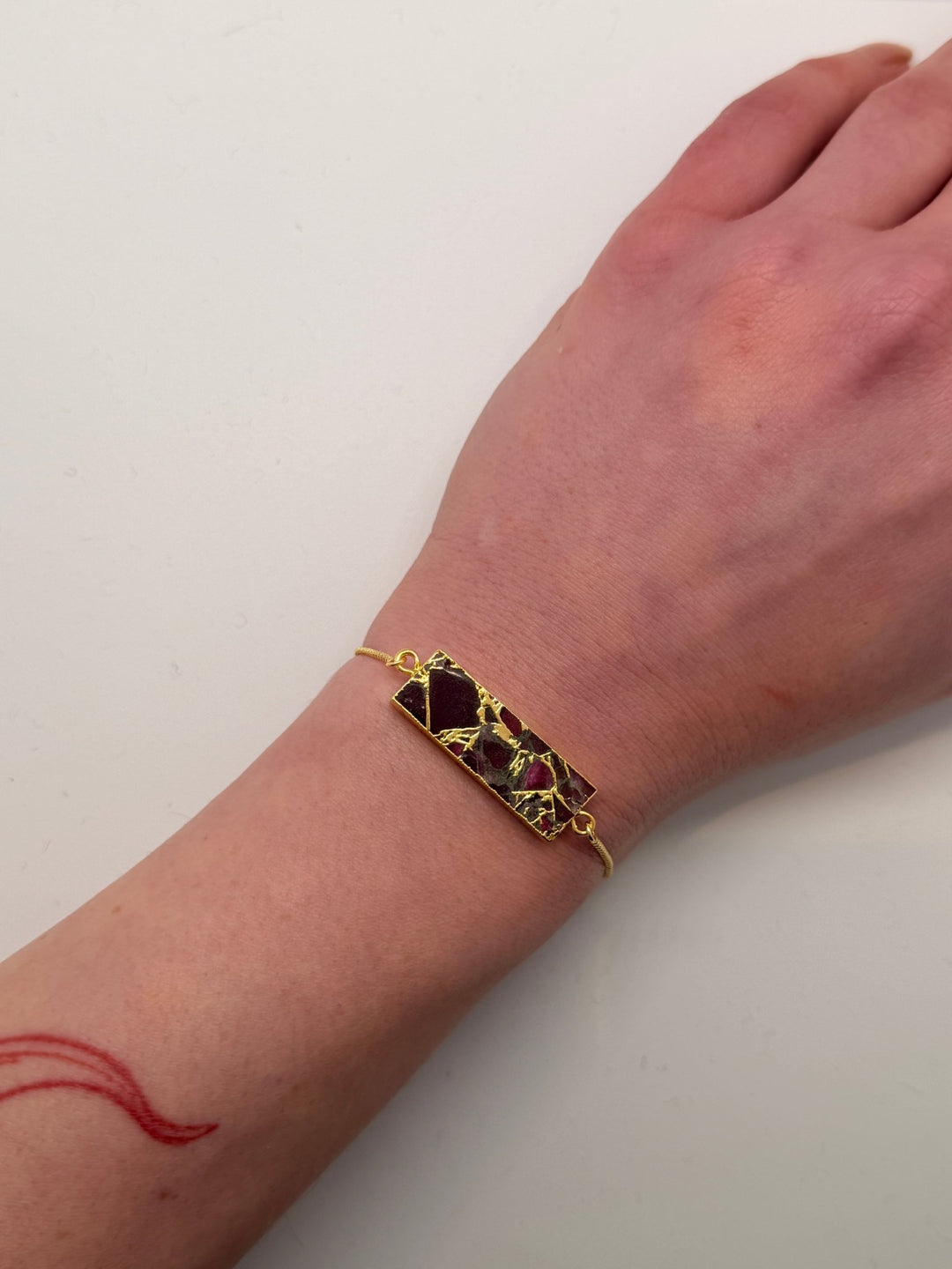 Dark Amethyst Crackle Bracelet - Violet Elizabeth - Jewellery