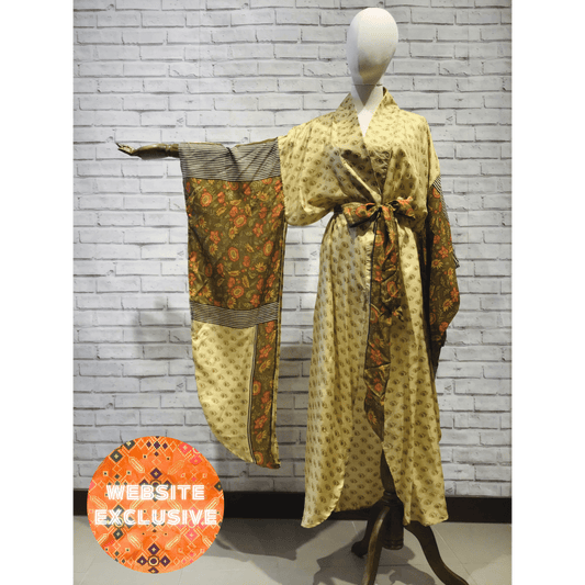 Desert Flower Silk Kimono - Violet Elizabeth - Clothing