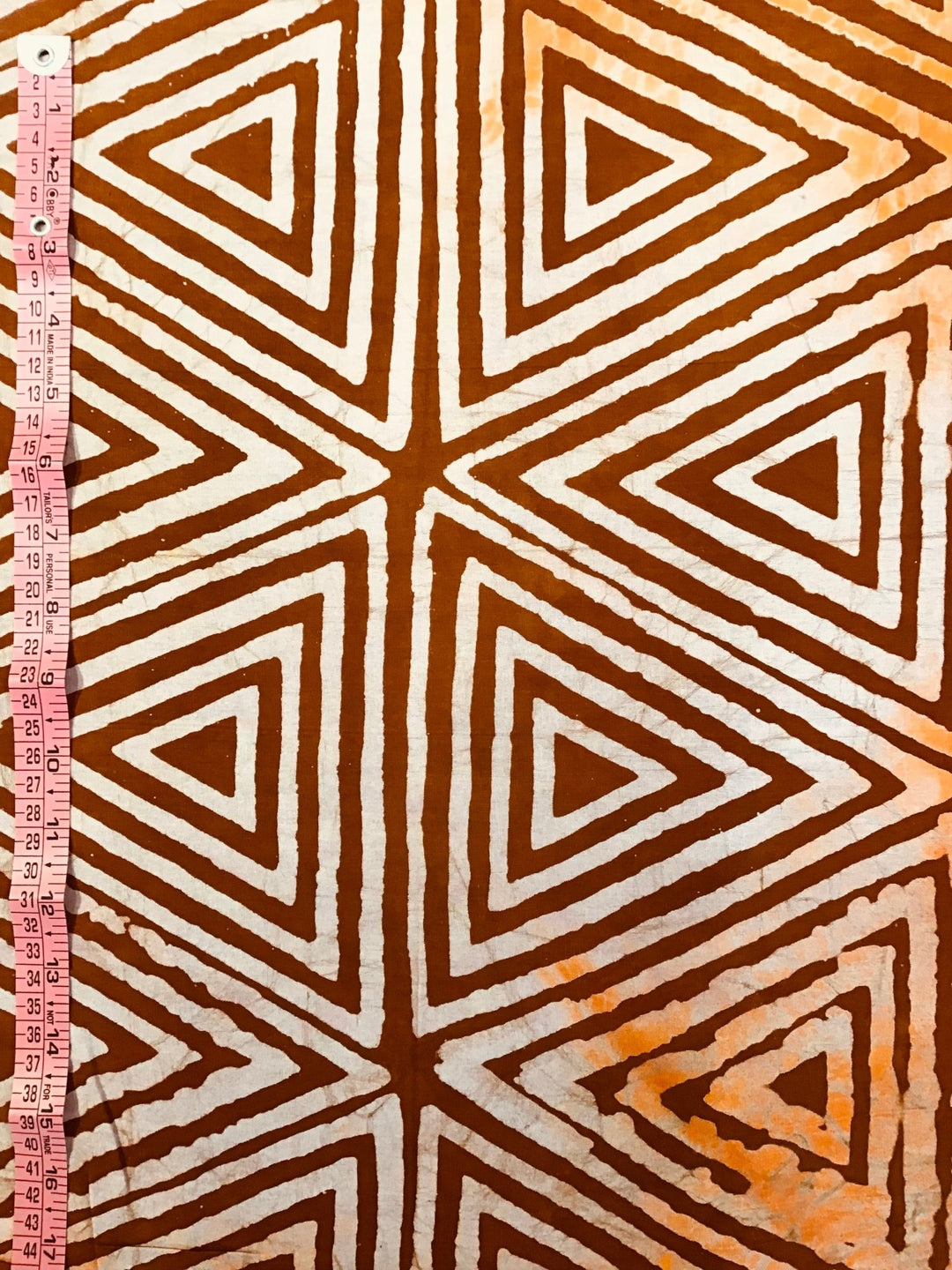 Desert Triangles Batik Fabric - Violet Elizabeth - Haberdashery