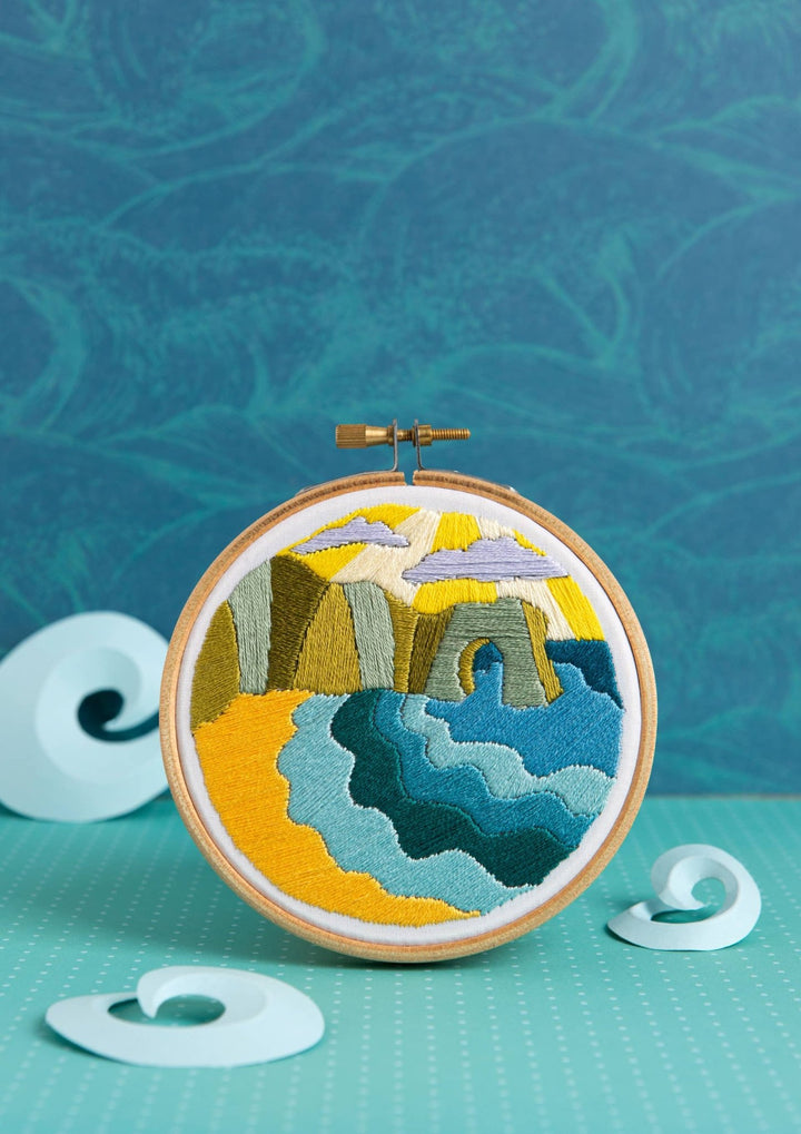 Dorset Days Mini Embroidery Kit | Complete Craft Kit for Beginners - Violet Elizabeth - Haberdashery
