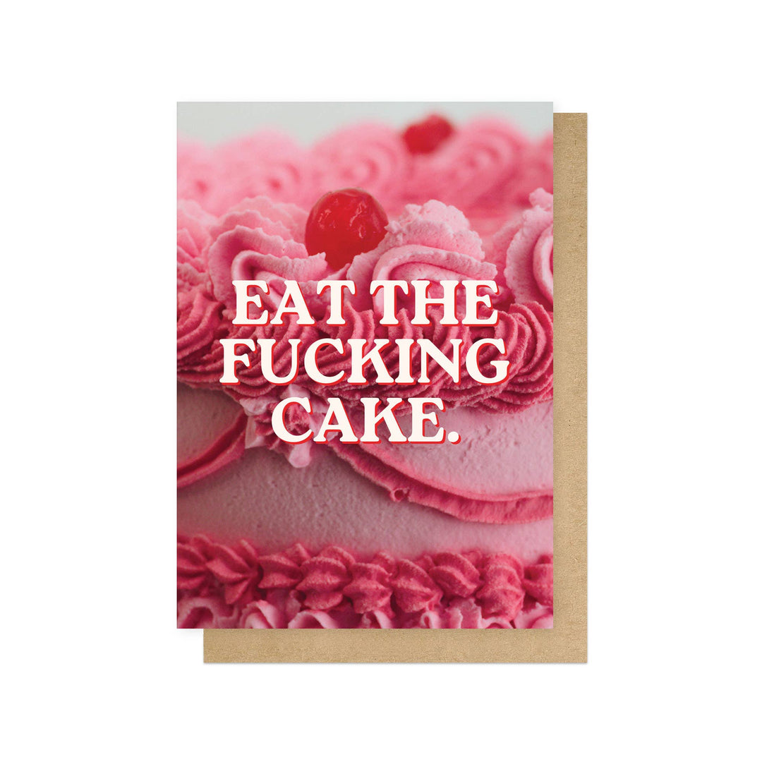 Eat The Fucking Cake Greetings Card - Violet Elizabeth - 