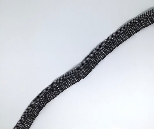 Elastic Black and silver check for knickers 18mm - Violet Elizabeth - Haberdashery