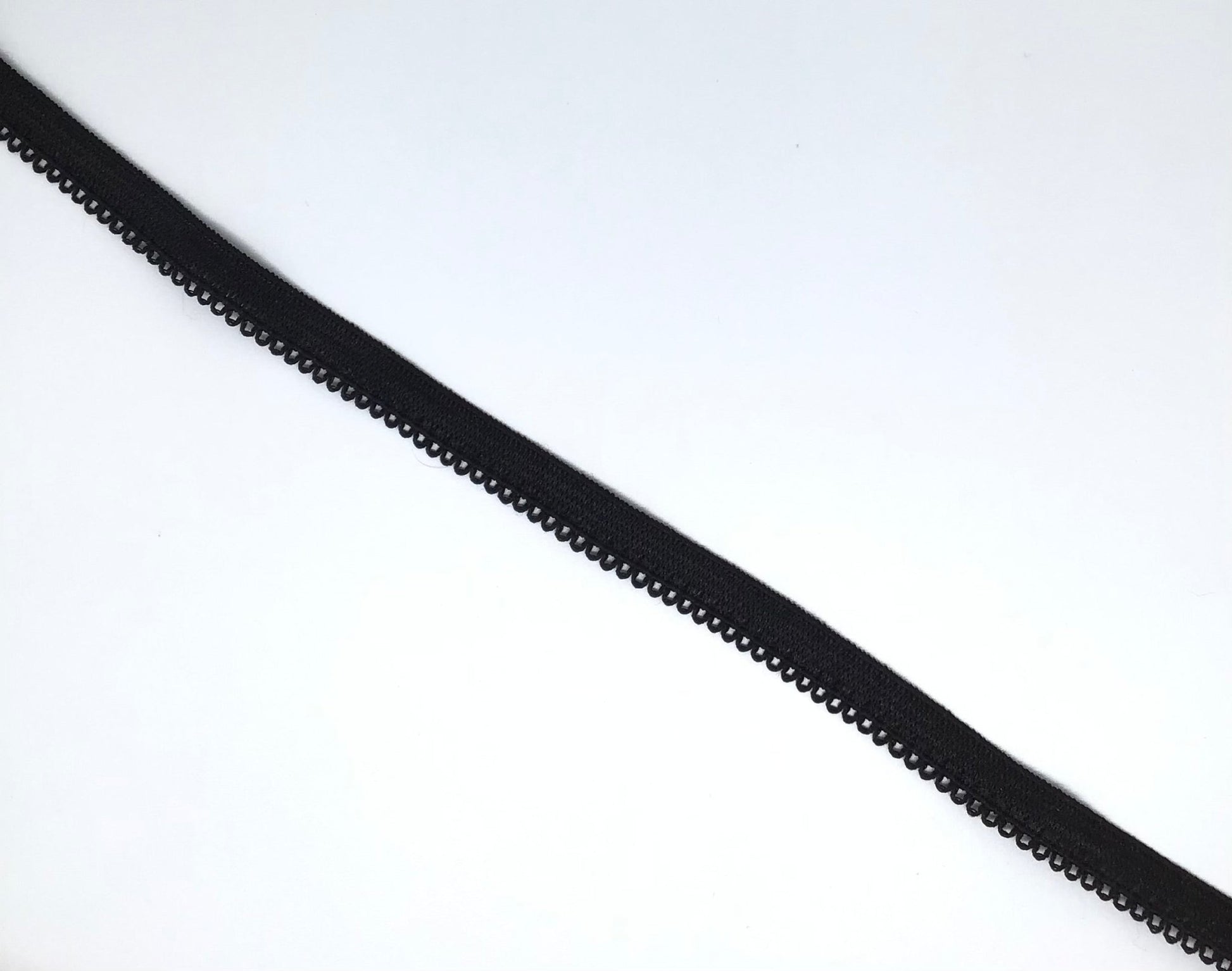 Elastic Black for knickers 10mm inc. scalloped edge - Violet Elizabeth - Haberdashery