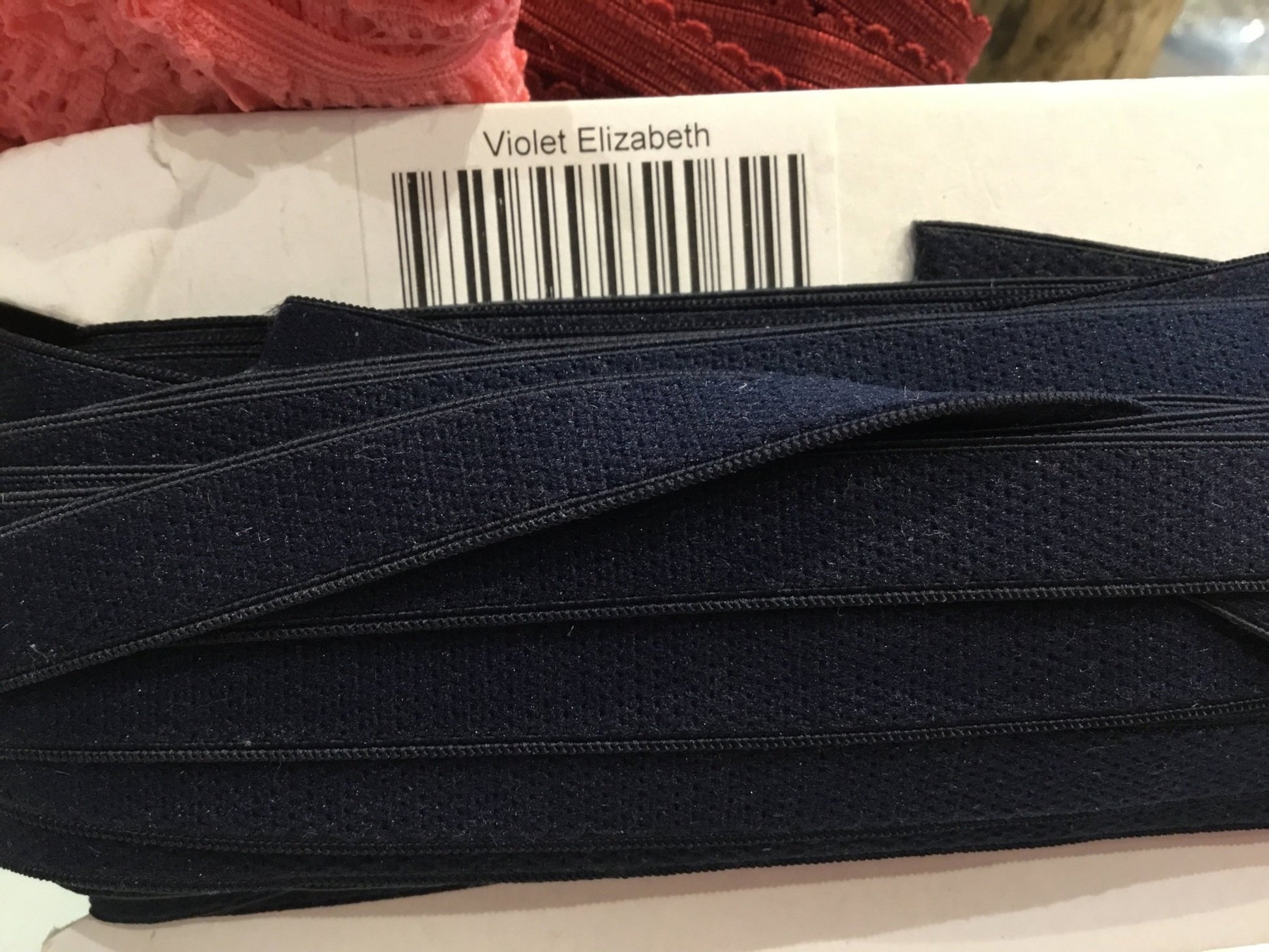 Elastic for strapping 10mm Navy - Violet Elizabeth - Haberdashery
