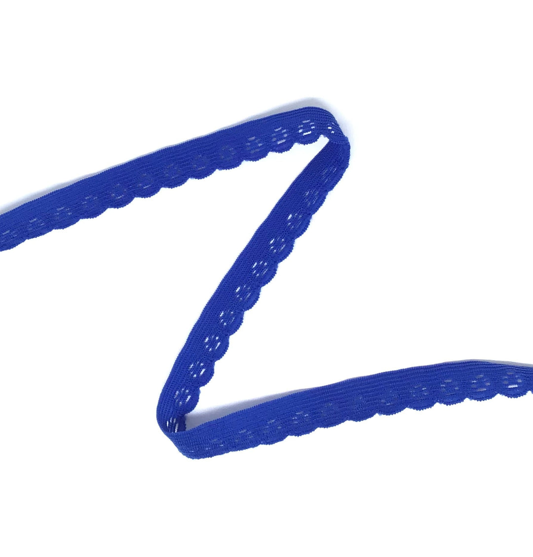 Elastic royal blue for knickers 10mm scalloped edged - Violet Elizabeth - Haberdashery