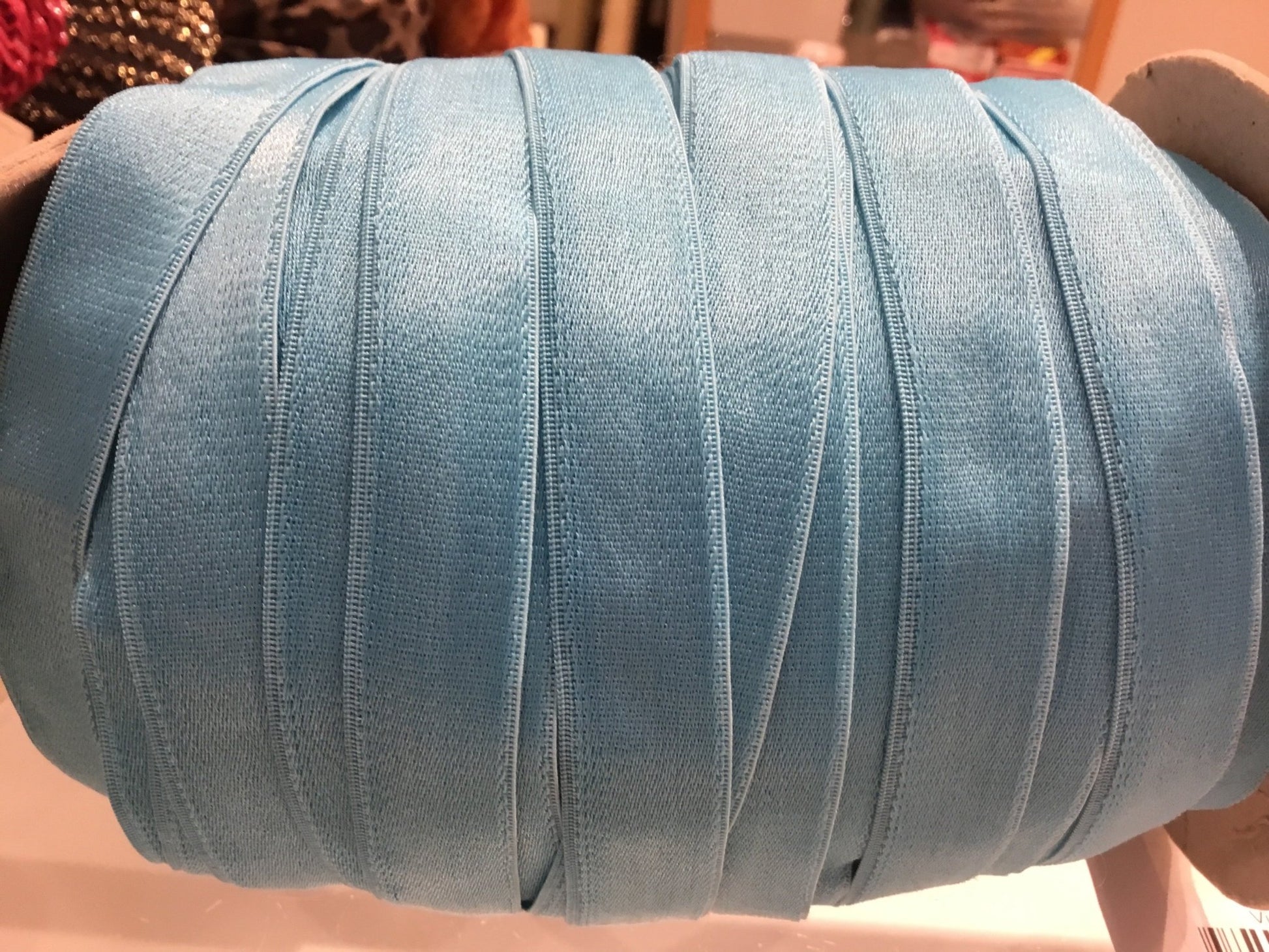 Elastic, turquoise for strapping 15 mm - Violet Elizabeth - Haberdashery