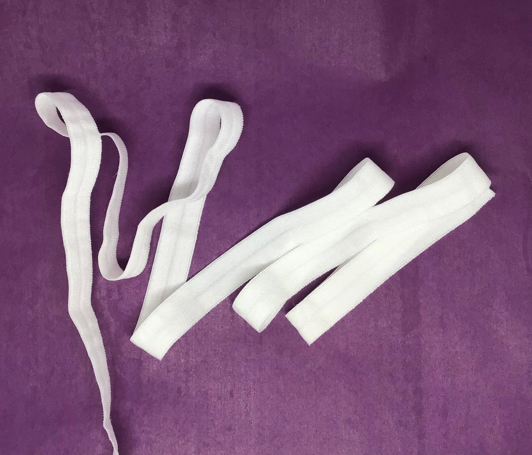 Elastic white turn over 12mm - Violet Elizabeth - Haberdashery