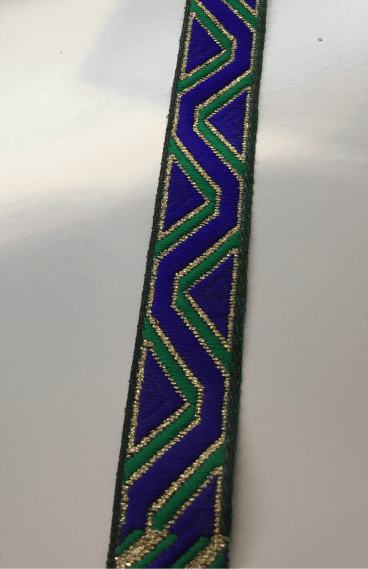 Embellished ribbon trim 20mm - Violet Elizabeth - Haberdashery