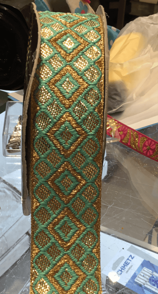 Embellished ribbon trim in 2 colours - Violet Elizabeth - Haberdashery