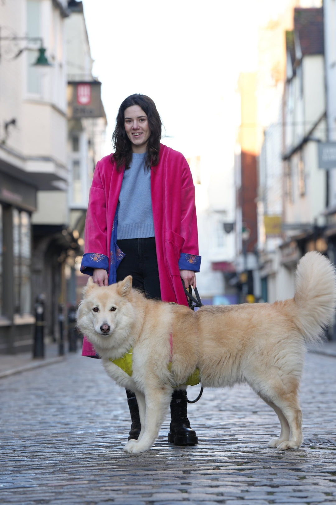 Fabulously Fuchsia Velvet Coat - Violet Elizabeth - Clothing