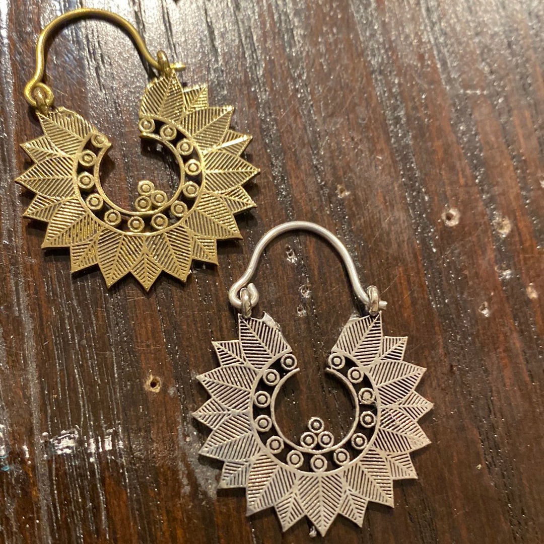 Feathered Hoop Earring - Violet Elizabeth - Jewellery