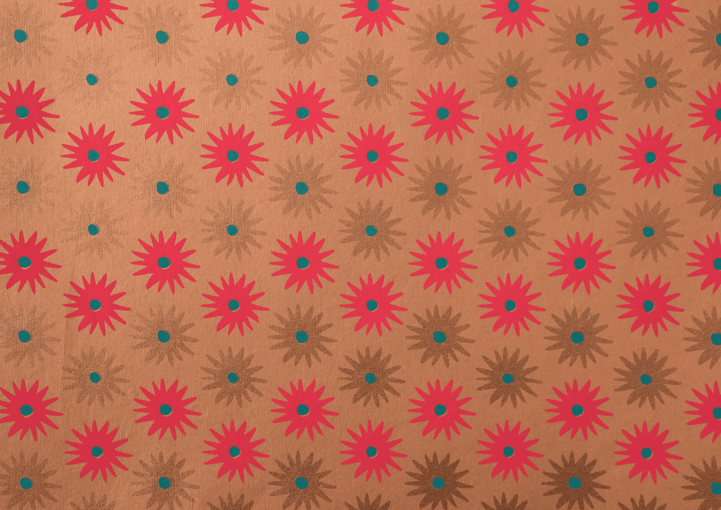Festive Gift Wrap: Copper Bloom - Violet Elizabeth - 