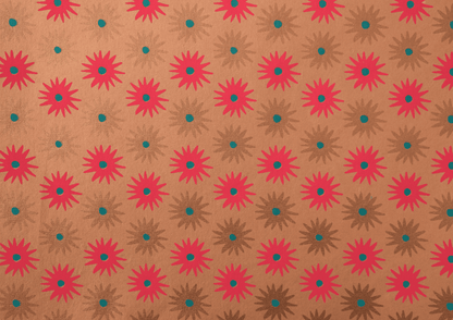 Festive Gift Wrap: Copper Bloom - Violet Elizabeth - 