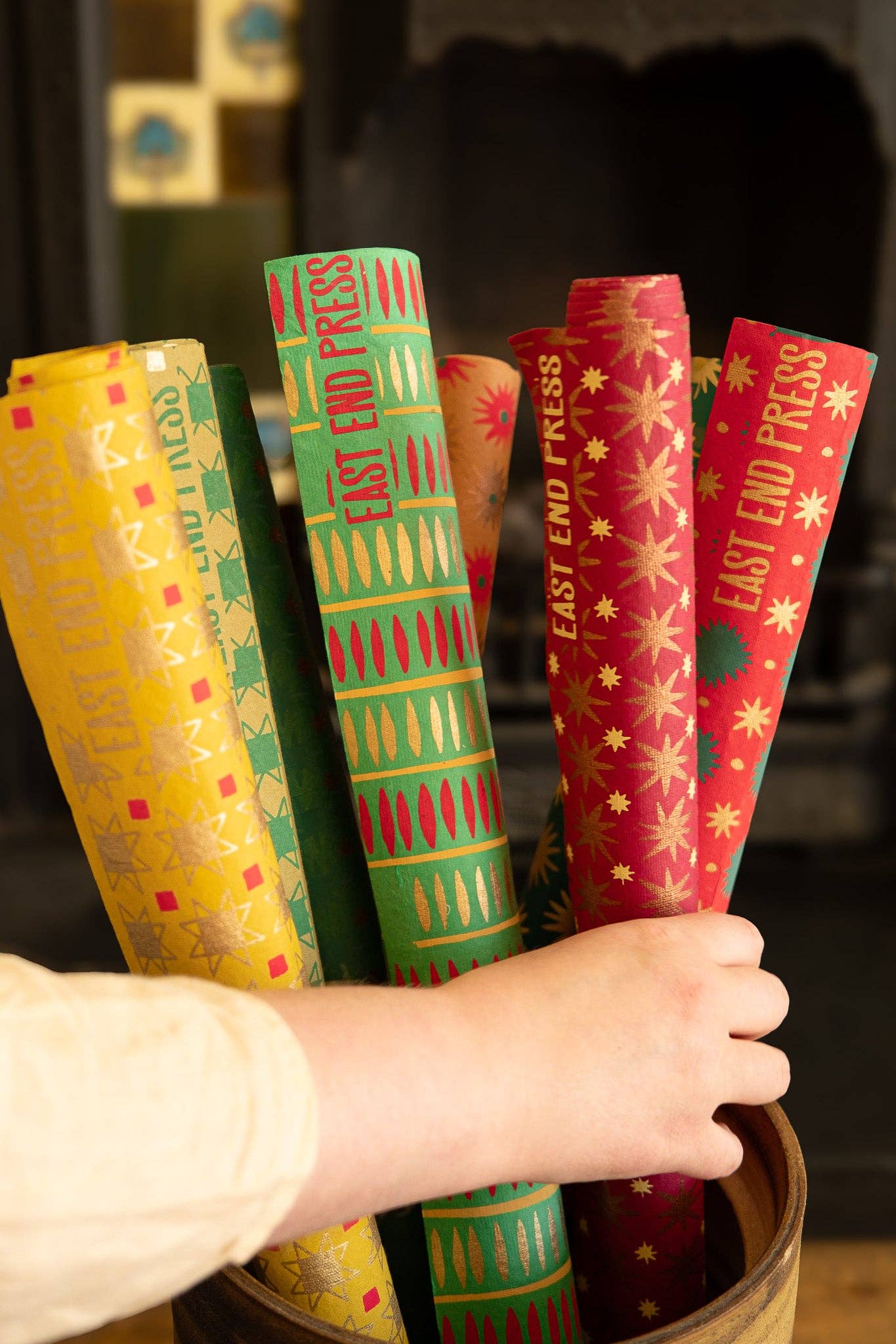 Festive Gift Wrap: Copper Sky - Violet Elizabeth - 