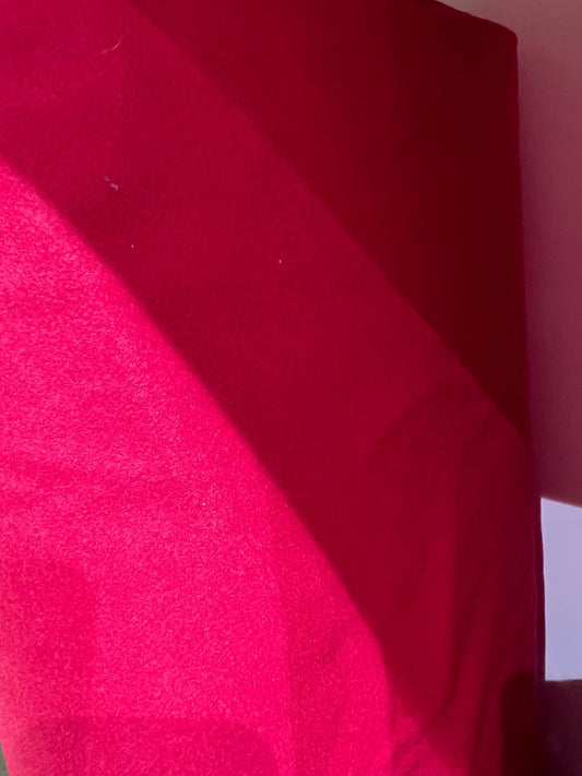 Fire engine red Recycled polyester & wool coating - Violet Elizabeth - Haberdashery
