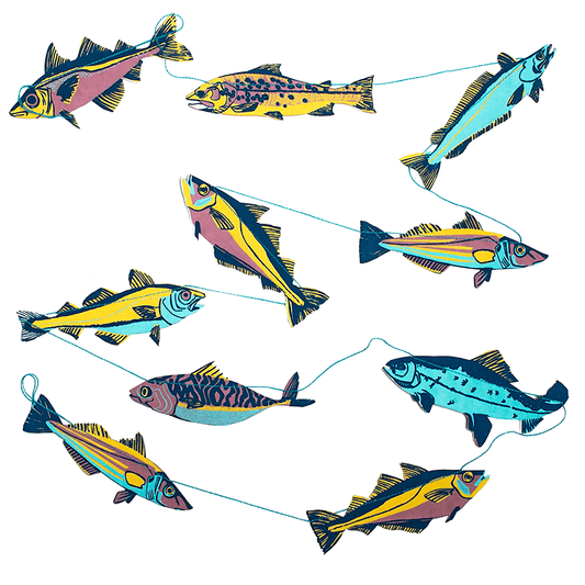 Fishes Sewn Garland - Violet Elizabeth - Decor