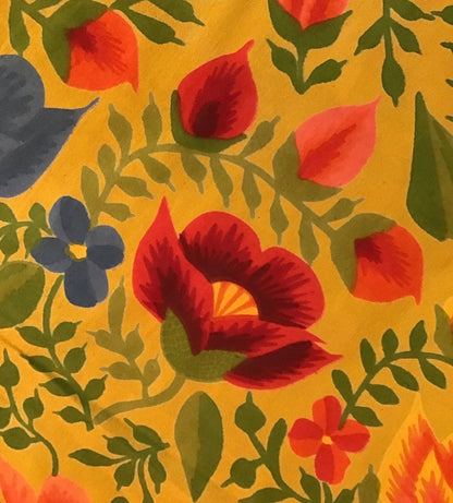 Floral fiesta Screen Printed Fabric 100% Cotton - Violet Elizabeth - Haberdashery