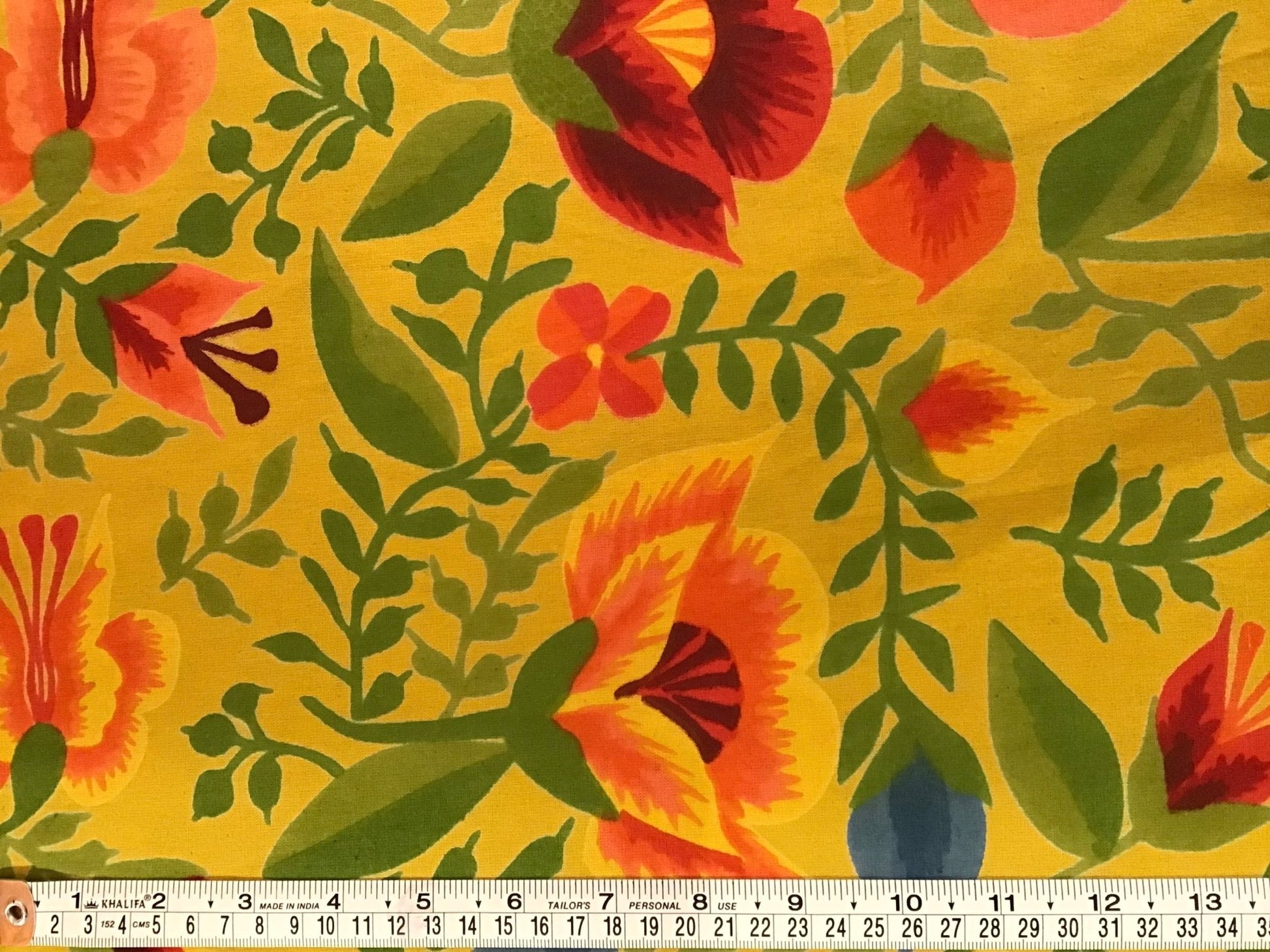 Floral fiesta Screen Printed Fabric 100% Cotton - Violet Elizabeth - Haberdashery