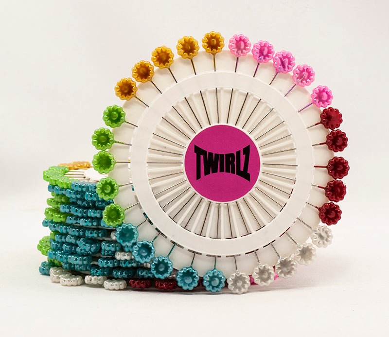 Flower Headed Pins - Violet Elizabeth - Haberdashery
