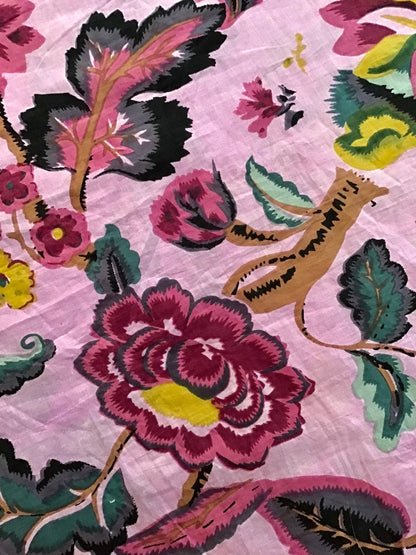 Garden Glory Screen Print Fabric 100% Cotton - Violet Elizabeth - Haberdashery