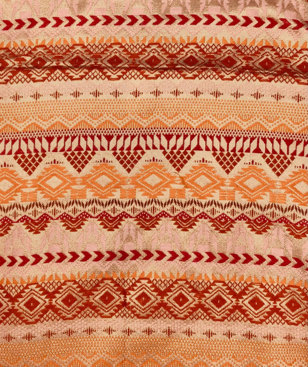 Glitter Triangle Aztec Handloom Fabric - Violet Elizabeth - Haberdashery