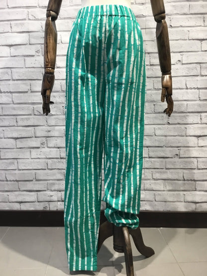 Green bamboo Print Trousers - Violet Elizabeth - Clothing