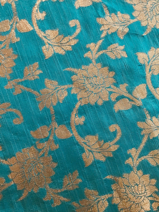 Green godess dupion brocade - Violet Elizabeth - Haberdashery