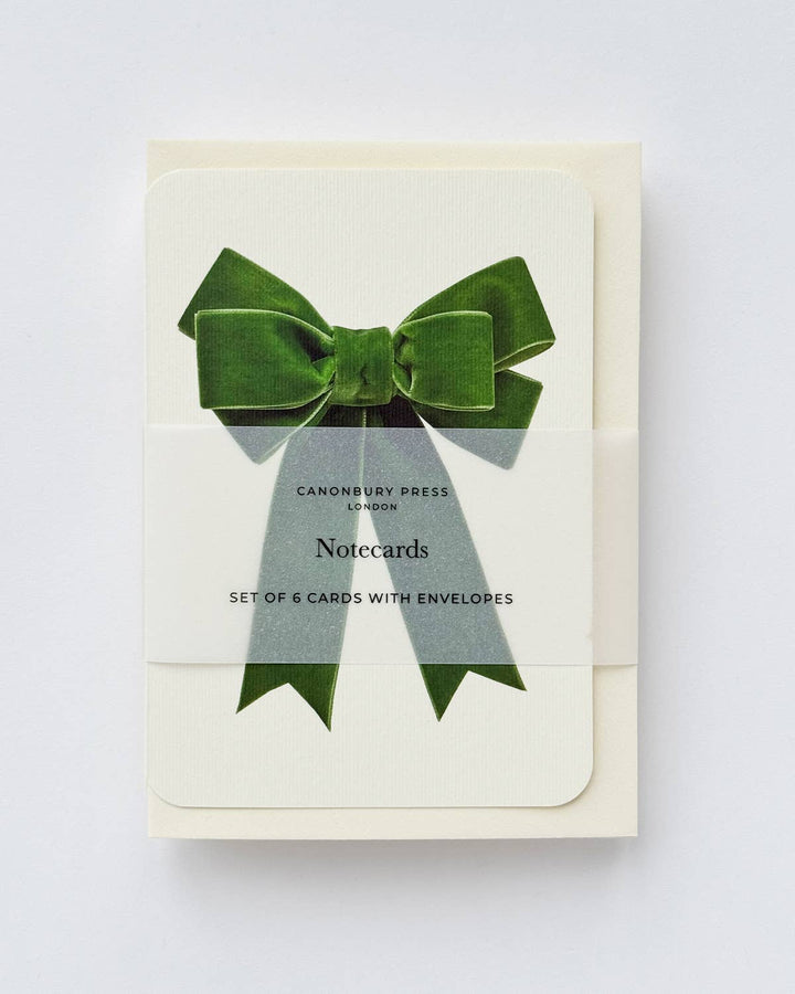 Green Velvet Bow Greeting Card | Birthday Card - Violet Elizabeth - 