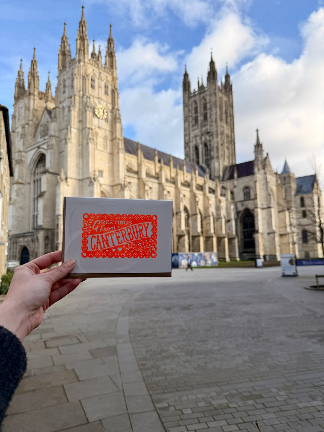 Greetings From Canterbury Greeting Card - Violet Elizabeth - 