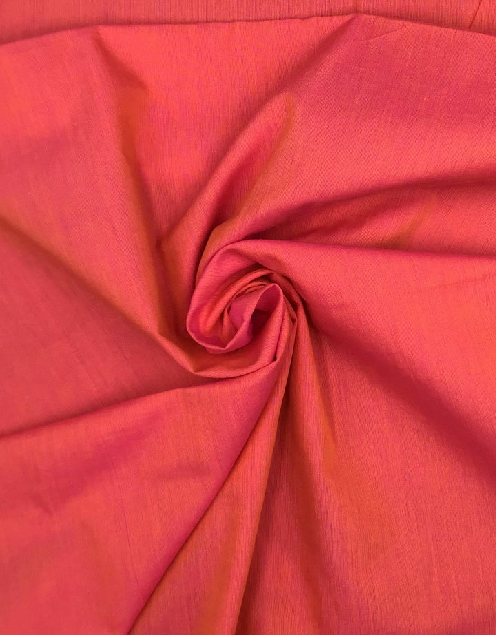 Hand Loom Two Tone Orange/Pink Handloom Fabric