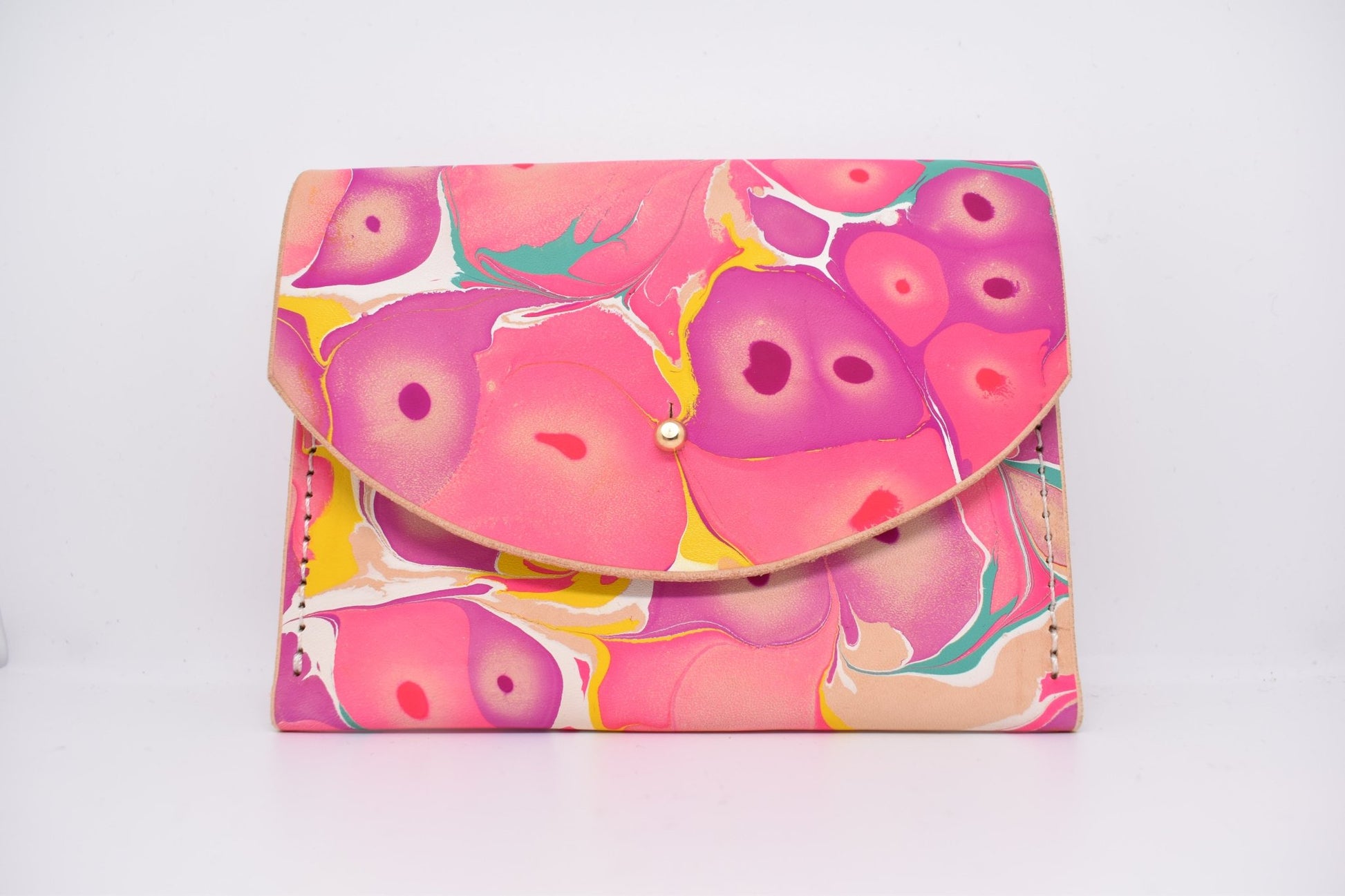 Handmade Leather Purse - Marbled - Violet Elizabeth - Handbags