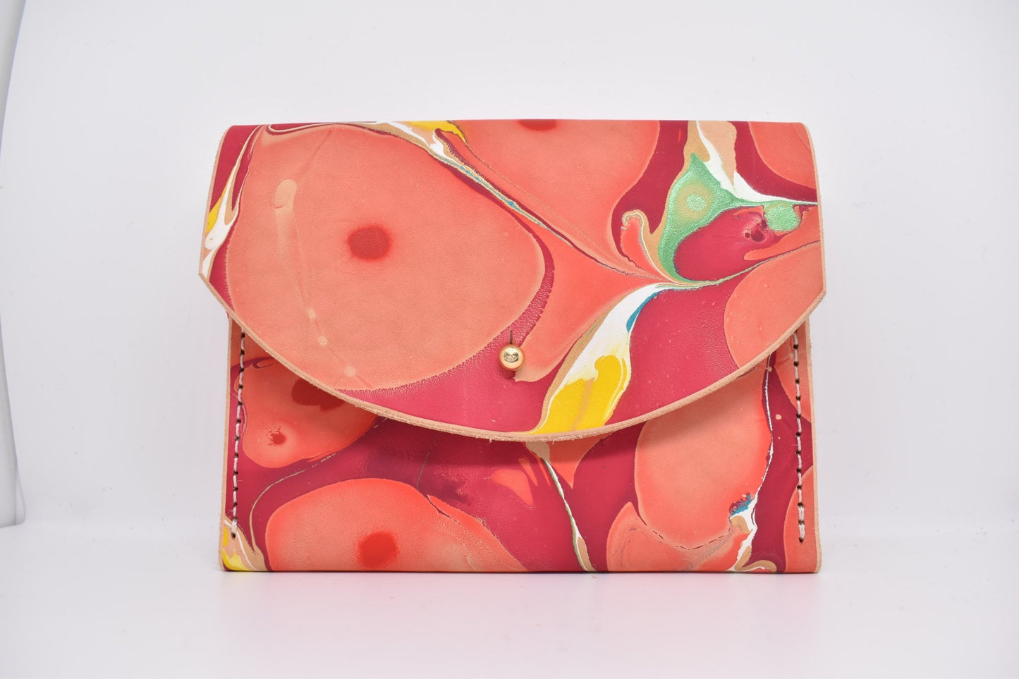 Handmade Leather Purse - Marbled - Violet Elizabeth - Handbags